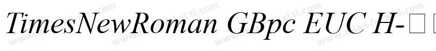TimesNewRoman GBpc EUC H字体转换
